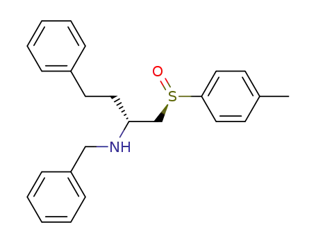 Benzyl-[(R)-3-phenyl-1-((R)-toluene-4-sulfinylmethyl)-propyl]-amine