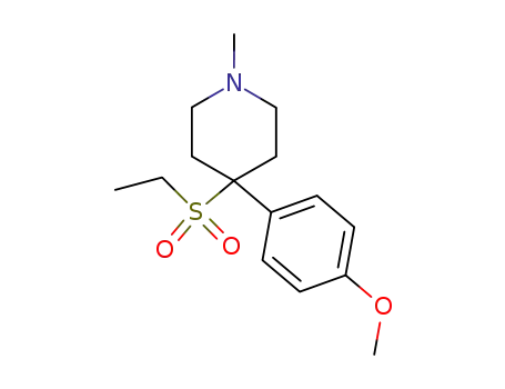 Molecular Structure of 101108-70-7 (4-ethanesulfonyl-4-(4-methoxy-phenyl)-1-methyl-piperidine)