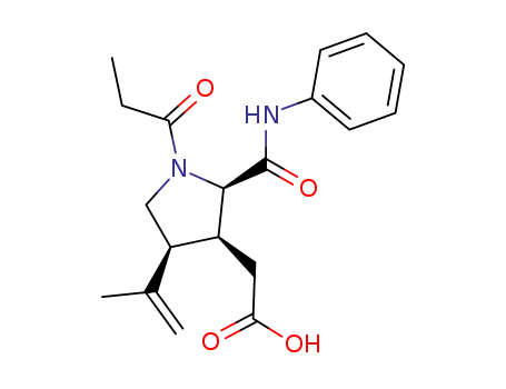 ((3<i>S</i>)-4<i>c</i>-isopropenyl-2<i>c</i>-phenylcarbamoyl-1-propionyl-pyrrolidin-3<i>r</i>-yl)-acetic acid