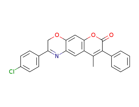 3H,7H-Pyrano[3,2-g][1,4]benzoxazin-7-one,
2-(4-chlorophenyl)-9-methyl-8-phenyl-