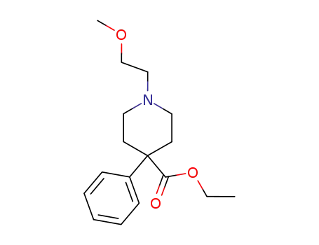 Molecular Structure of 3542-94-7 (1-(2-methoxy-ethyl)-4-phenyl-piperidine-4-carboxylic acid ethyl ester)