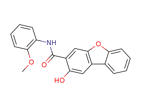 Molecular Structure of 111499-72-0 (2-hydroxy-dibenzofuran-3-carboxylic acid <i>o</i>-anisidide)