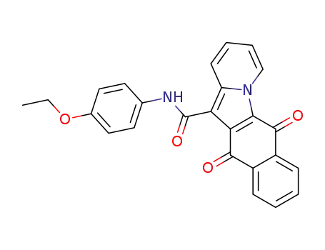 6,11-dioxo-6,11-dihydro-benzo[<i>f</i>]pyrido[1,2-<i>a</i>]indole-12-carboxylic acid <i>p</i>-phenetidide