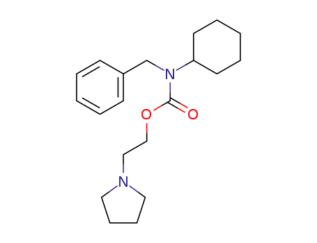 Molecular Structure of 102314-50-1 (benzyl-cyclohexyl-carbamic acid-(2-pyrrolidino-ethyl ester))