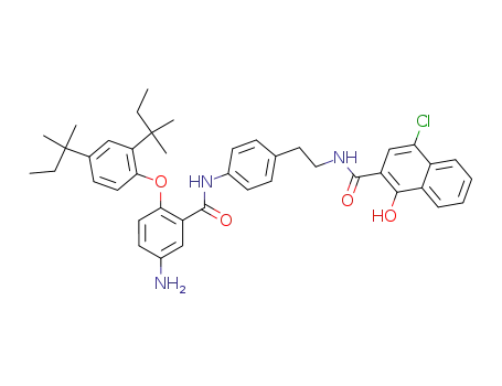 4-chloro-1-hydroxy-[2]naphthoic acid-{4-[5-amino-2-(2,4-di-<i>tert</i>-pentyl-phenoxy)-benzoylamino]-phenethylamide}