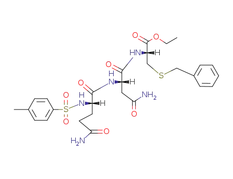 <i>N</i><sup>2</sup>-(toluene-4-sulfonyl)-L-glutaminyl=>L-asparaginyl=><i>S</i>-benzyl-L-cysteine ethyl ester
