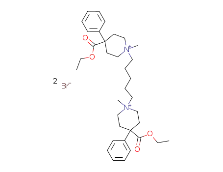 4,4'-bis-ethoxycarbonyl-1,1'-dimethyl-4,4'-diphenyl-1,1'-pentanediyl-bis-piperidinium; dibromide