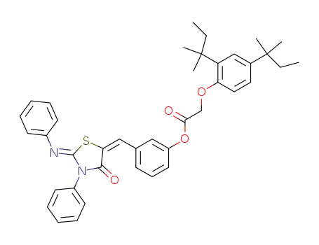 (2,4-di-<i>tert</i>-pentyl-phenoxy)-acetic acid-[3-(4-oxo-3-phenyl-2-phenylimino-thiazolidin-5-ylidenemethyl)-phenyl ester]
