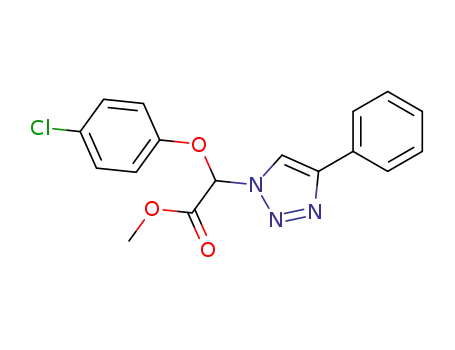 Molecular Structure of 96239-13-3 (1H-1,2,3-Triazole-1-acetic acid, a-(4-chlorophenoxy)-4-phenyl-, methyl
ester)