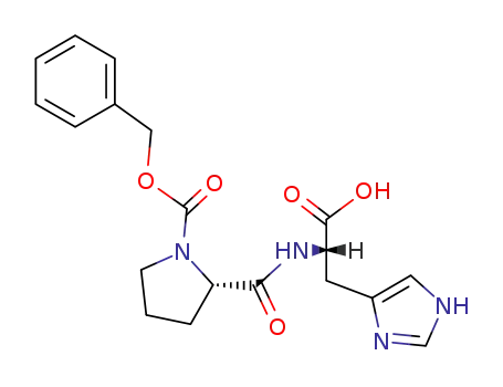 Molecular Structure of 135011-31-3 (<i>N</i><sup>α</sup>-(1-benzyloxycarbonyl-L-prolyl)-L-histidine)