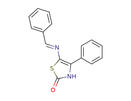 5-benzylidenamino-4-phenyl-3<i>H</i>-thiazol-2-one