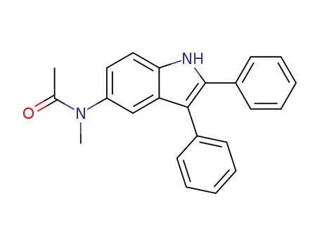 Molecular Structure of 114302-68-0 (<i>N</i>-(2,3-diphenyl-indol-5-yl)-<i>N</i>-methyl-acetamide)