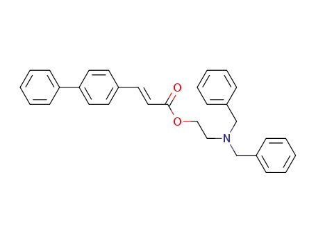 Molecular Structure of 103278-36-0 (4-phenyl-<i>trans</i>-cinnamic acid-(2-dibenzylamino-ethyl ester))