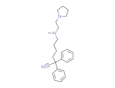 6-[methyl-(2-pyrrolidino-ethyl)-amino]-2,2-diphenyl-hexanenitrile