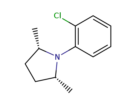 Molecular Structure of 81480-66-2 ((2S,5R)-1-(2-Chloro-phenyl)-2,5-dimethyl-pyrrolidine)