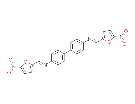 Molecular Structure of 88855-78-1 (3,3'-dimethyl-<i>N,N'</i>-bis-(5-nitro-furfurylidene)-benzidine)