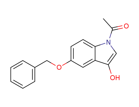 Molecular Structure of 109448-27-3 (1H-Indol-3-ol, 1-acetyl-5-(phenylmethoxy)-)