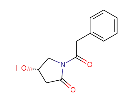 Molecular Structure of 111607-77-3 ((S)-hydroxy-4 phenylacetyl-1 pyrrolidinone-2)