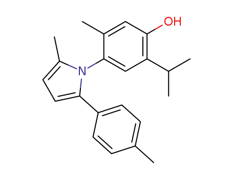 2-isopropyl-5-methyl-4-(2-methyl-5-<i>p</i>-tolyl-pyrrol-1-yl)-phenol