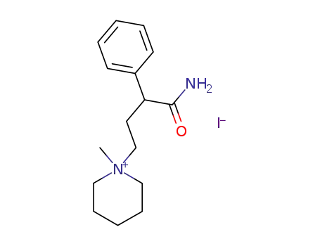 1-(3-carbamoyl-3-phenyl-propyl)-1-methyl-piperidinium; iodide