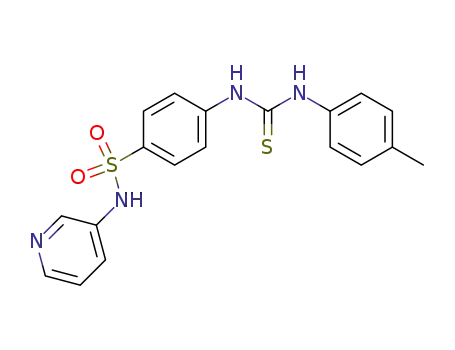 Molecular Structure of 94254-79-2 (<i>N</i>-(4-[3]pyridylsulfamoyl-phenyl)-<i>N</i>'-<i>p</i>-tolyl-thiourea)