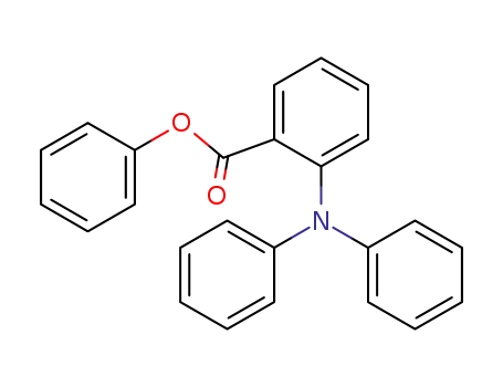 Molecular Structure of 61283-97-4 (Benzoic acid, 2-(diphenylamino)-, phenyl ester)