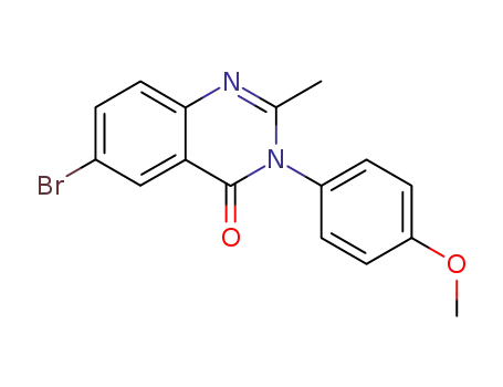 6-bromo-3-(4-methoxy-phenyl)-2-methyl-3<i>H</i>-quinazolin-4-one