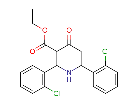 2,6-bis-(2-chloro-phenyl)-4-oxo-piperidine-3-carboxylic acid ethyl ester