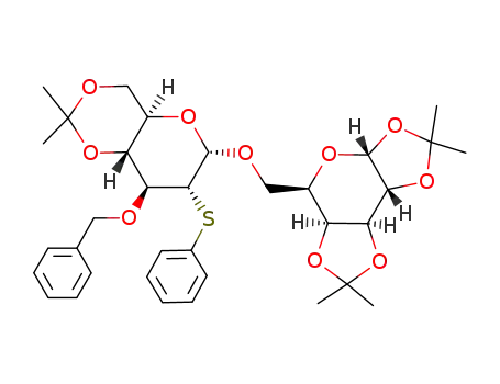 6'-(1',2':3',4'-diisopropylidenegalactopyranosyl) 3-O-benzyl-4,6-isopropylidene-2-deoxy-2-(phenylthio)-α-D-glucopyranoside