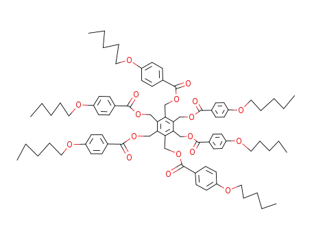Molecular Structure of 108638-10-4 (Hexakis(4-n-pentoxy-benzoyloxymethyl)benzen)