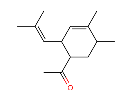 Molecular Structure of 59742-25-5 (Ethanone, 1-[4,5-dimethyl-2-(2-methyl-1-propenyl)-3-cyclohexen-1-yl]-)