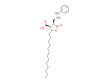 (2R,3S,4S)-5-Oxo-4-(N'-phenyl-hydrazinomethyl)-2-tridecyl-tetrahydro-furan-3-carboxylic acid
