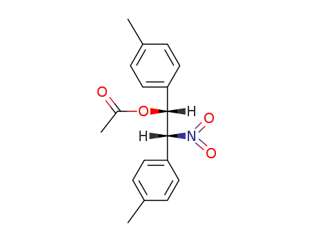 (+/-)-acetic acid-(<i>threo</i>-4,4'-dimethyl-α'-nitro-bibenzyl-α-yl ester)