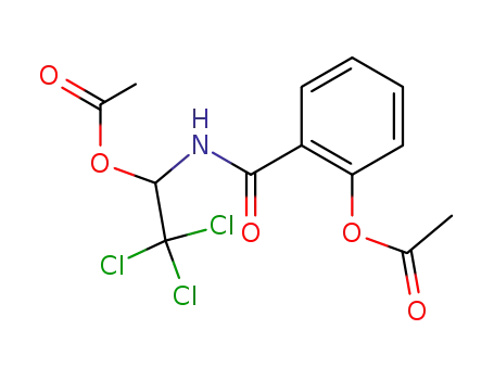 Molecular Structure of 77154-20-2 (2-acetoxy-2-(2-acetoxy-benzoylamino)-1,1,1-trichloro-ethane)