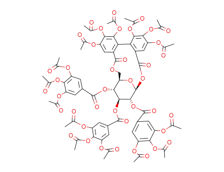 β-1,6-hexahydroxydiphenoyl-2,3,4-trigalloyl-D-glucose pentadeca-acetate