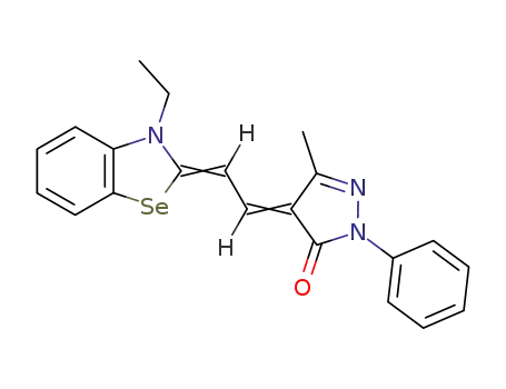 4-[2-(3-ethyl-3<i>H</i>-benzoselenazol-2-ylidene)-ethylidene]-5-methyl-2-phenyl-2,4-dihydro-pyrazol-3-one