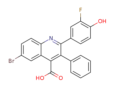 6-bromo-2-(3-fluoro-4-hydroxy-phenyl)-3-phenyl-quinoline-4-carboxylic acid