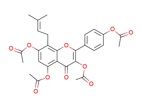 3,5,7-triacetoxy-2-(4-acetoxy-phenyl)-8-(3-methyl-but-2-enyl)-chromen-4-one