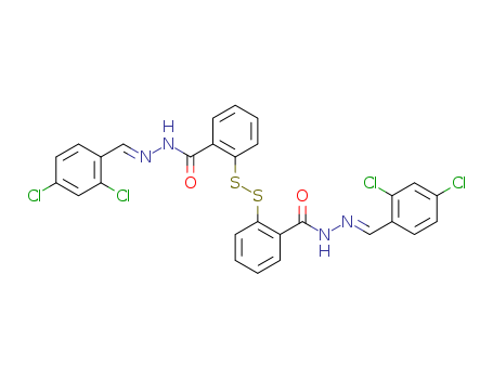 2,2'-disulfanediylbis{N'-[(E)-(2,4-dichlorophenyl)methylidene]benzohydrazide}