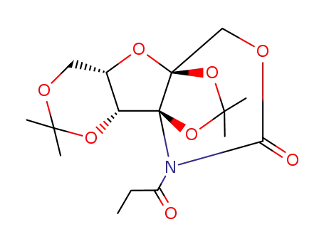(5S,9S)-N-propionyl-4-aza-5,9:6,10-di-O-isopropylidene-2,8-dioxabicyclo<4.3.0>nonan-3-one