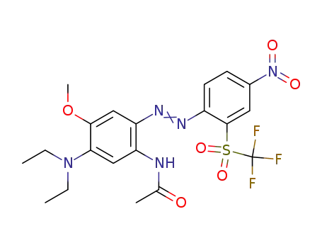 2-trifluoromethylsulfonyl-4-nitro-2'-methoxy-5'-acetylamino-4'-diethylaminoazobenzene