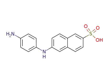 Molecular Structure of 86713-64-6 (6-(4-amino-anilino)-naphthalene-2-sulfonic acid)