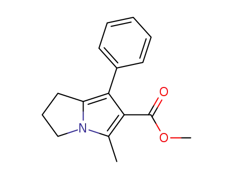 Molecular Structure of 108286-44-8 (3-Methyl-1-phenyl-6,7-dihydro-5H-pyrrolizine-2-carboxylic acid methyl ester)
