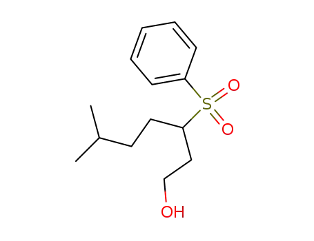 Molecular Structure of 144343-22-6 (1-Heptanol, 6-methyl-3-(phenylsulfonyl)-)