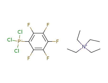 Molecular Structure of 130349-80-3 (C<sub>8</sub>H<sub>20</sub>N<sup>(1+)</sup>*C<sub>6</sub>Cl<sub>3</sub>F<sub>5</sub>P<sup>(1-)</sup>)