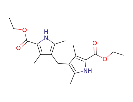 Molecular Structure of 6285-54-7 (4,4-Methylenebis(3,5-dimethyl-1H-pyrrole-2-carboxylic acid) diethyl ester)