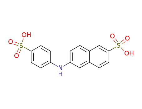 Molecular Structure of 110845-55-1 (6-(4-sulfo-anilino)-naphthalene-2-sulfonic acid)