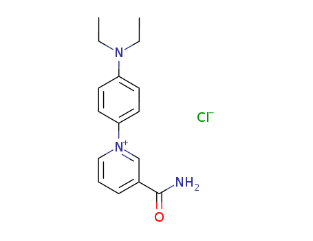 Pyridinium, 3-(aminocarbonyl)-1-[4-(diethylamino)phenyl]-, chloride