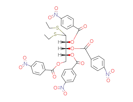 tetrakis-<i>O</i>-(4-nitro-benzoyl)-<i>aldehydo</i>-D-ribose-diethyldithioacetal