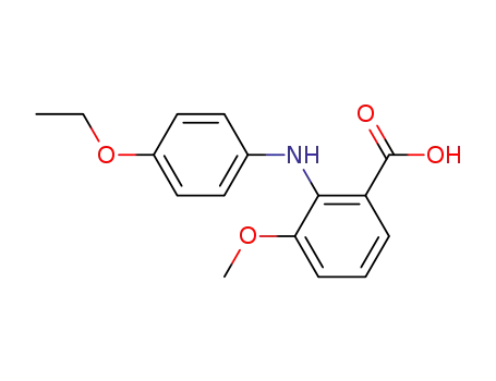 Molecular Structure of 860530-56-9 (3-methoxy-2-<i>p</i>-phenetidino-benzoic acid)